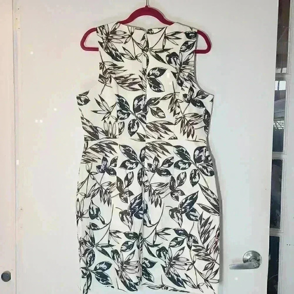 J. CREW Floral Woven Cotton Lined Sheath Dress Sz 14 - Picture 6 of 7